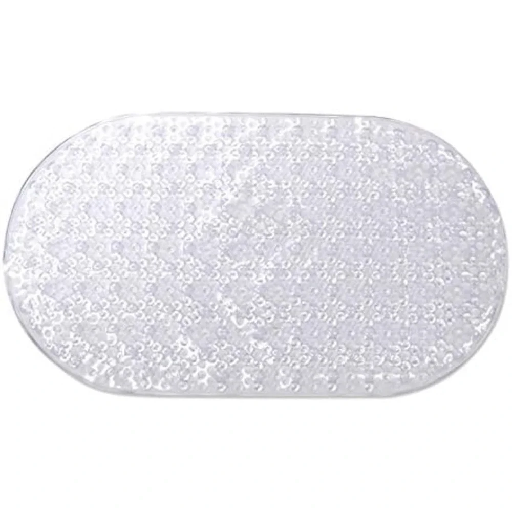 Unbranded Bath Mat Unisex OS Clear Like New Non-Slip Suction Cup Pebble Texture